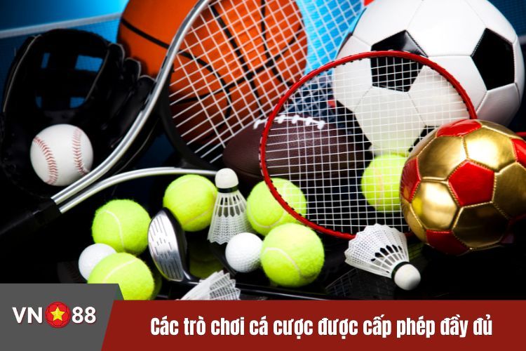 Các trò chơi cá cược được cấp phép đầy đủ