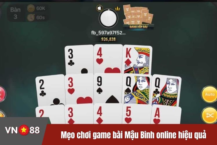 Mẹo chơi game bài Mậu Binh online hiệu quả