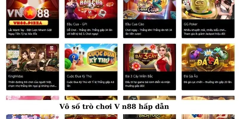 Vô số trò chơi V n88 hấp dẫn