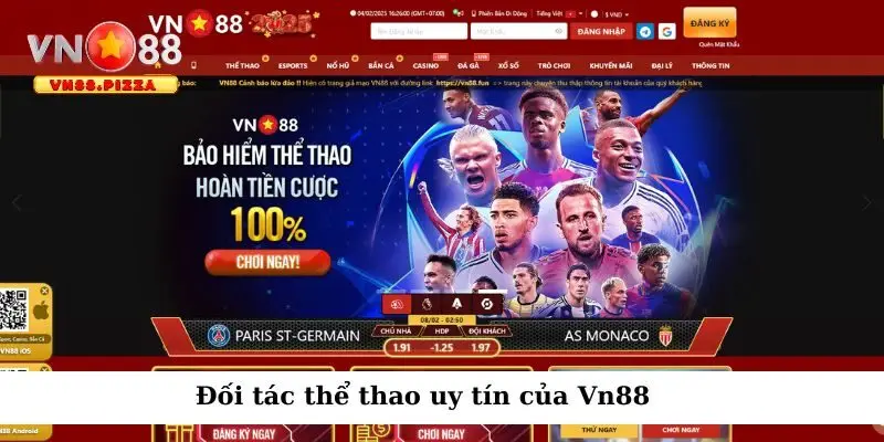 Vn 88 hợp tác với những nhà cung cấp uy tín