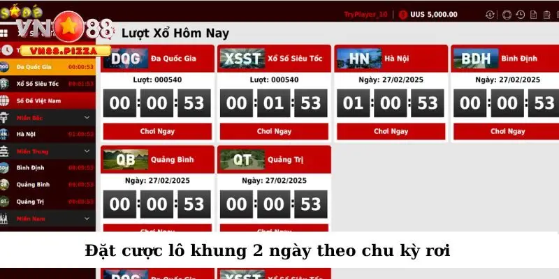Đánh lô 2 ngày dựa trên chu kỳ lô rơi