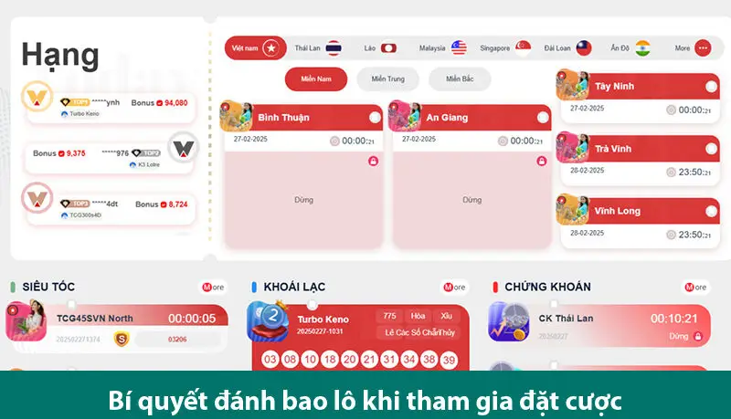 Tìm hiểu các loại cược và những bí quyết đánh bao lô hay cho đề thủ áp dụng